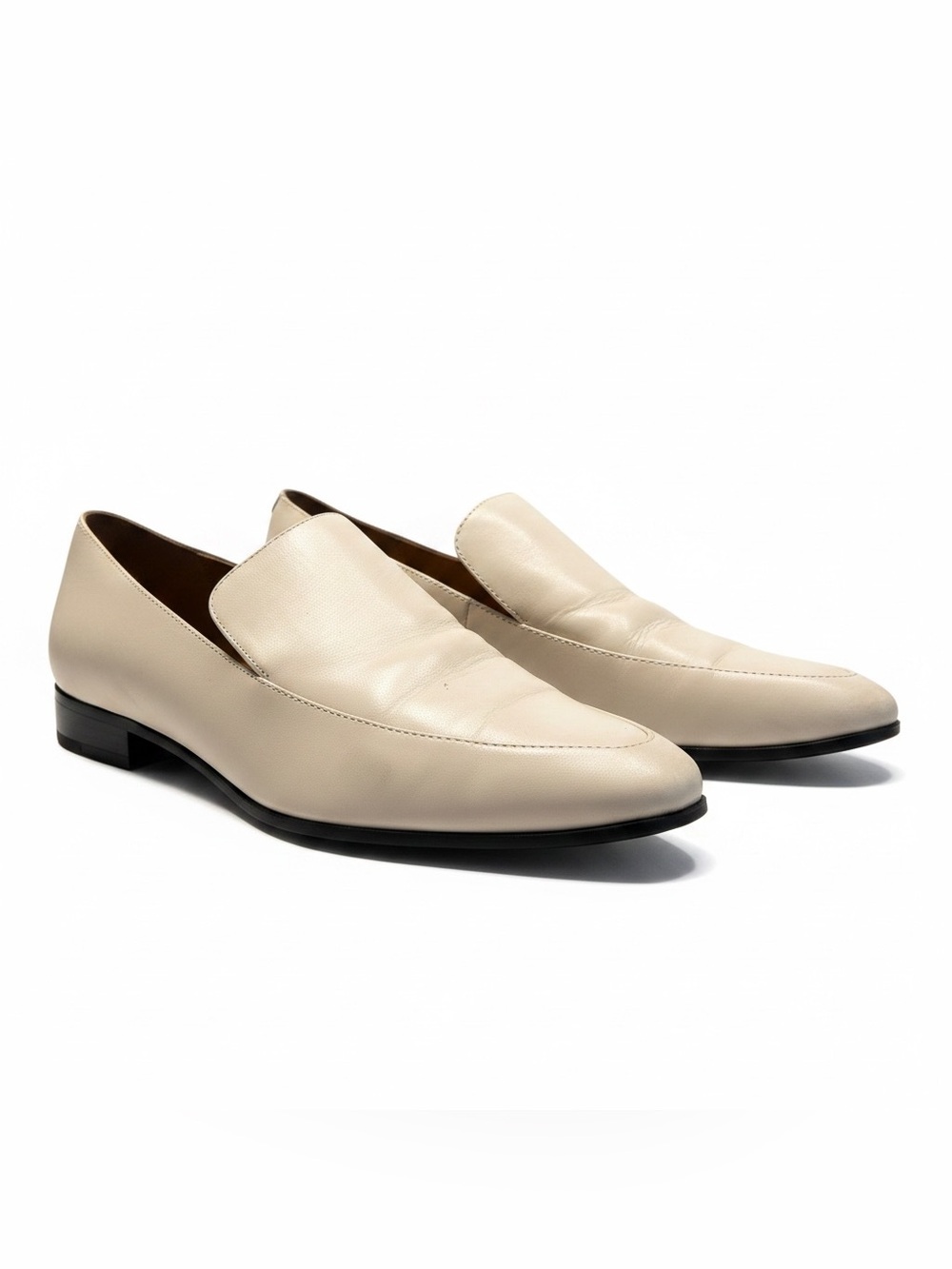 Calvin Klein Pointed Slip On Leather Loafers